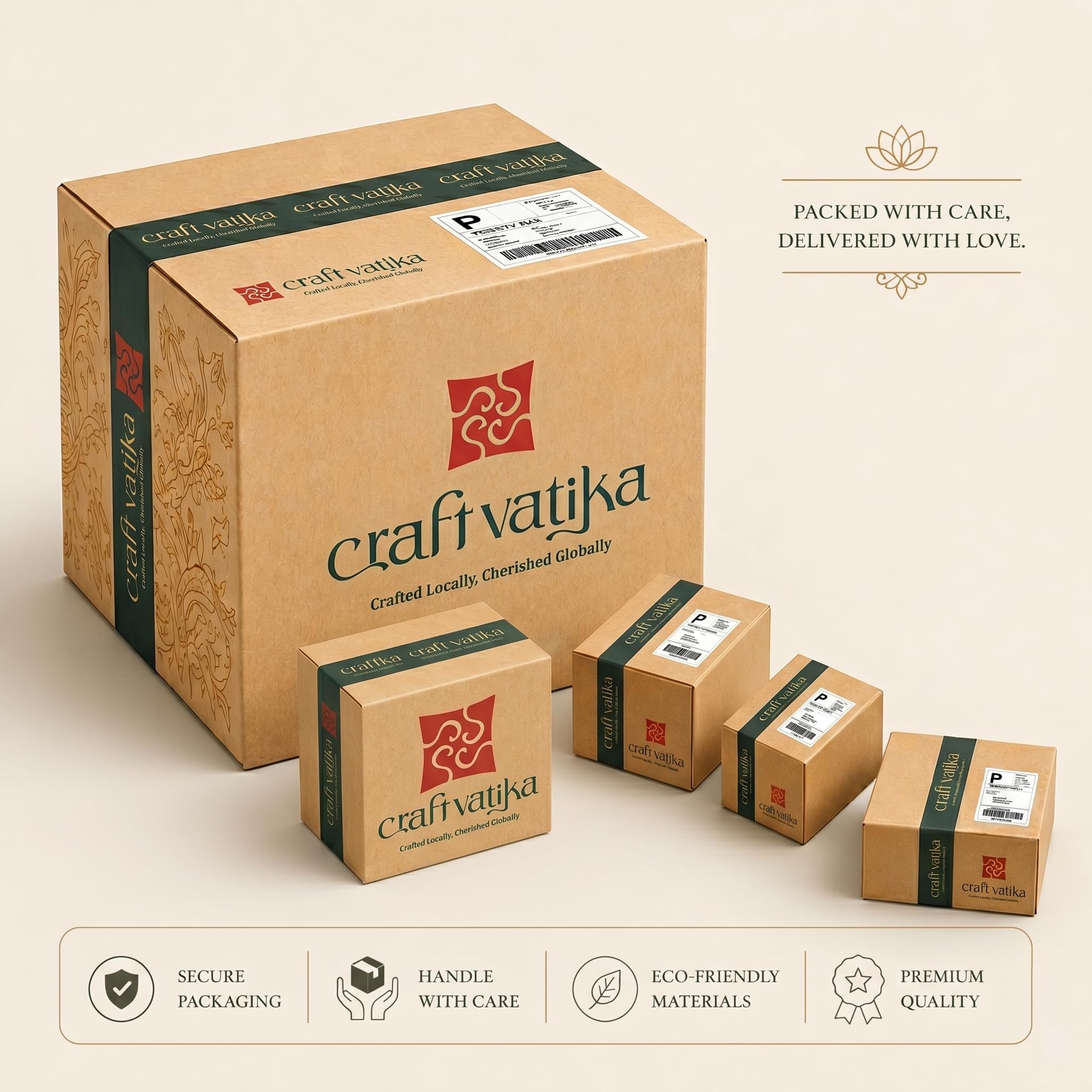 CraftVatika Rakhi Set for Brother and Bhabhi, Lumba Floral Rakhi Kundan Bracelet Rakhis for Bhaiya Bhabhi Rakhis for Rakshabandhan Couple Pearl Set of 2 with Fridge Magnet Gift