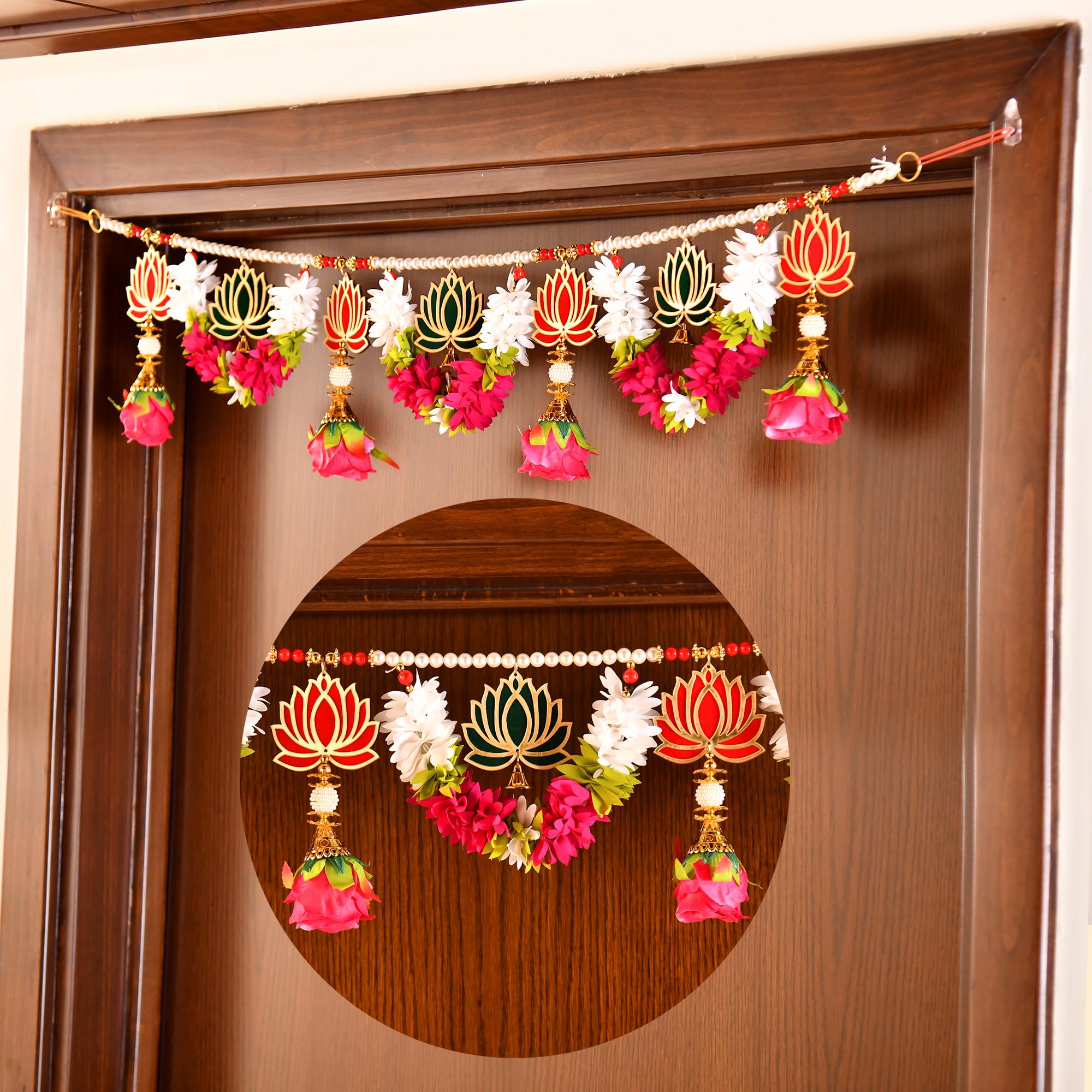 Toran for Main Door Entrance, Diwali Decor Items, Toran for Pooja Mandir, Diwali Decoration (TORAN197)