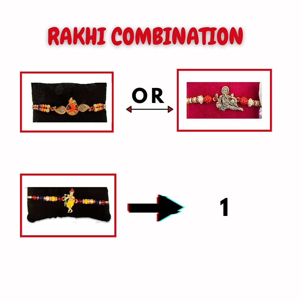 Set of 2 Rakhi For Brother With Chocolate Combo