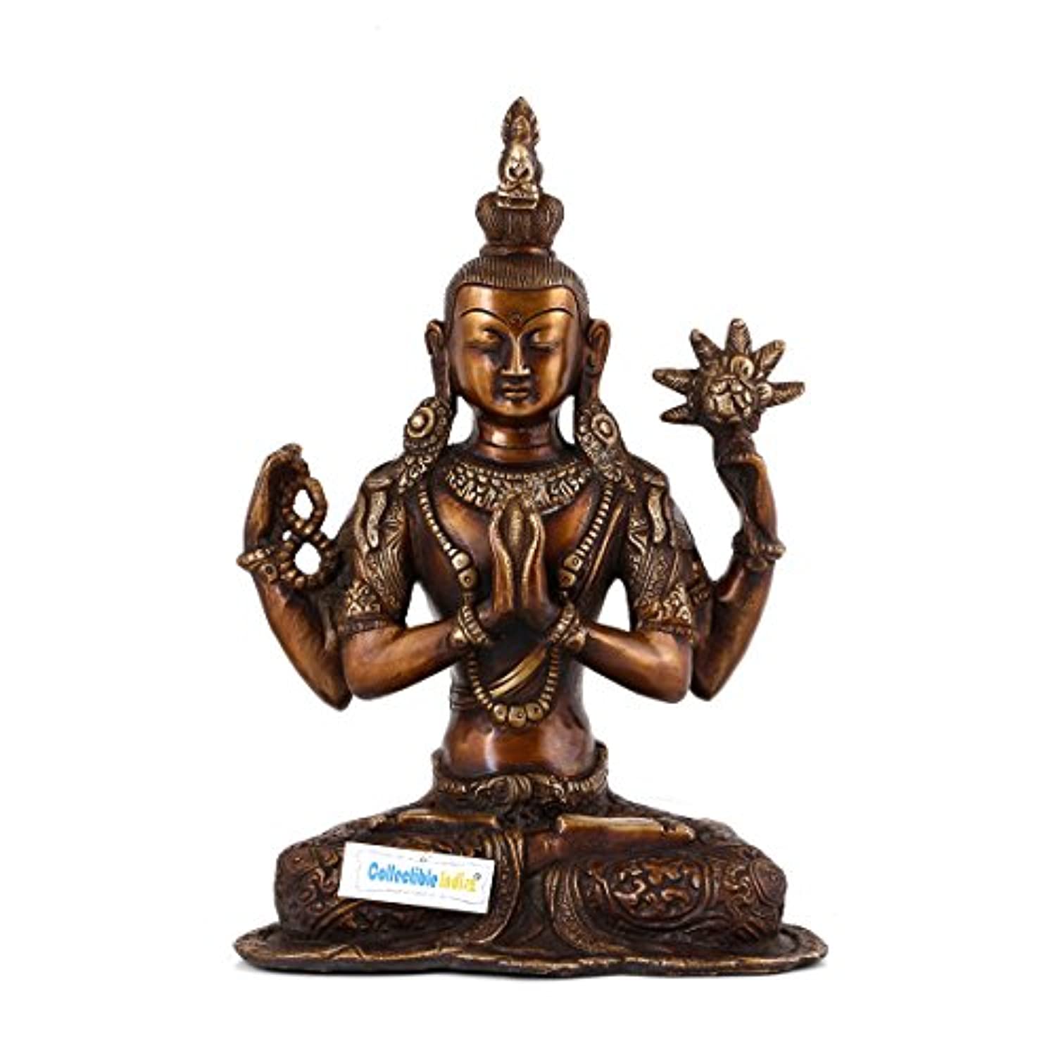 Dharmachakra Buddha Brass Idol Statue