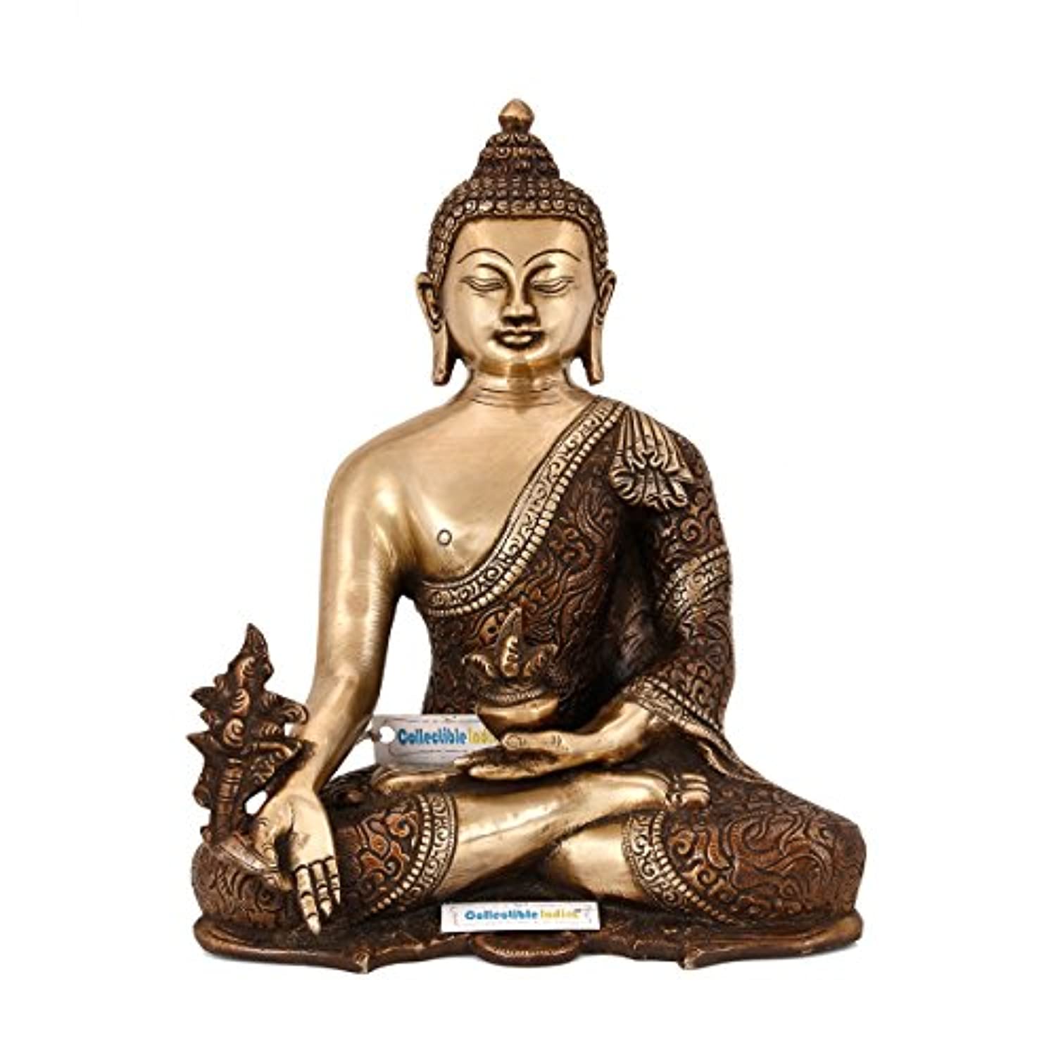 Brass Medicine Buddha Idol With Scared Kalash Statue