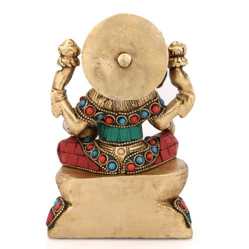 Brass Lakshmi Ganesh Idol Set Murti Statue