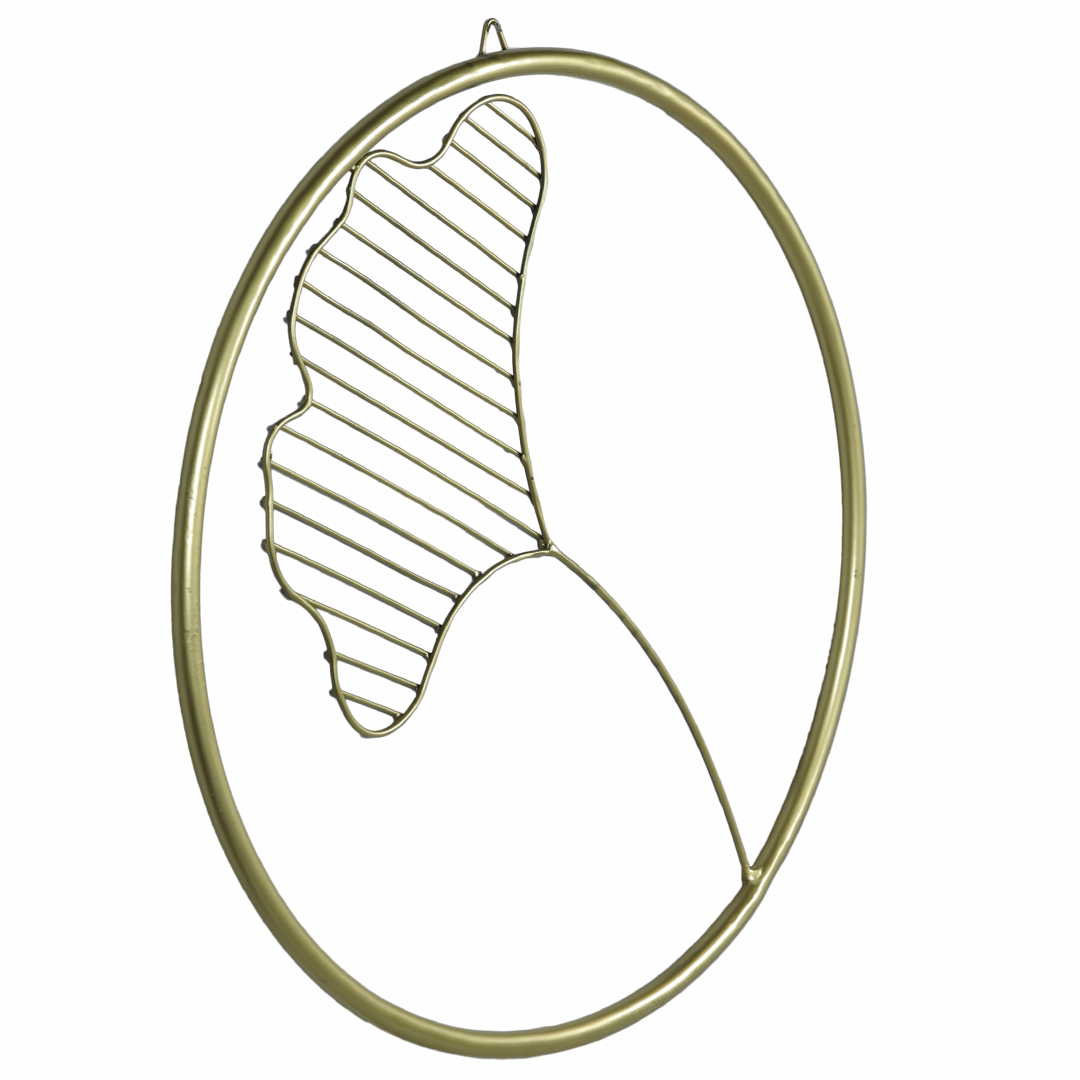 Metal flower Ring wall hanging