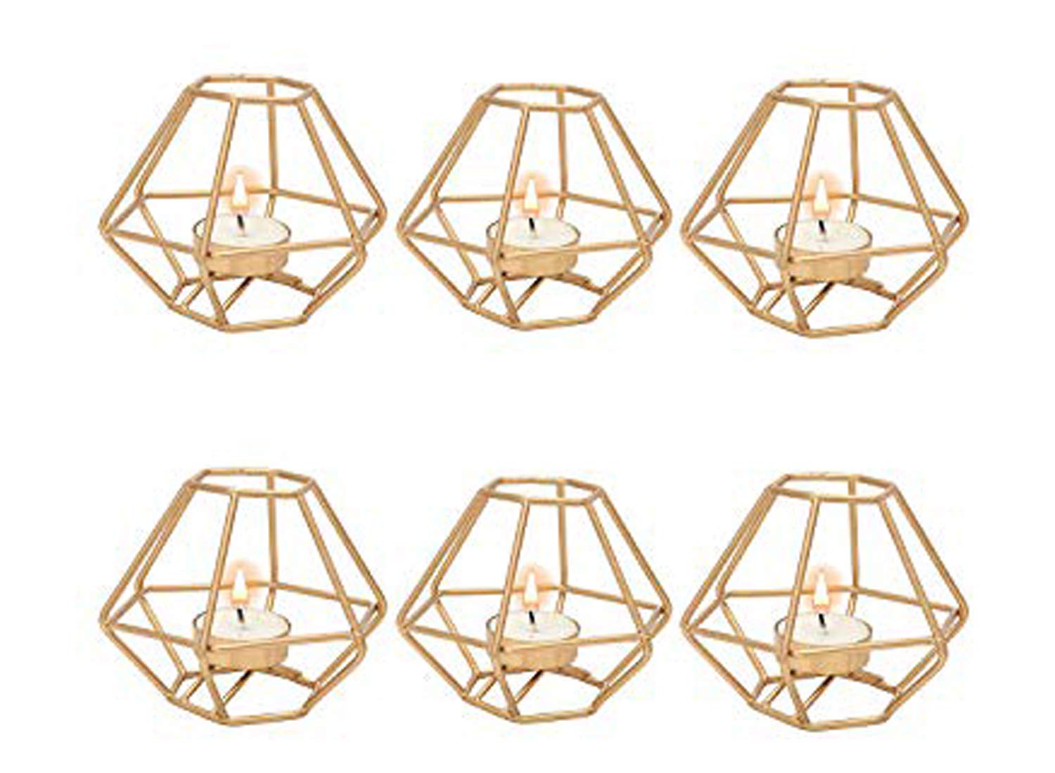 Metal Geometric Tealight Candle Holder Stand