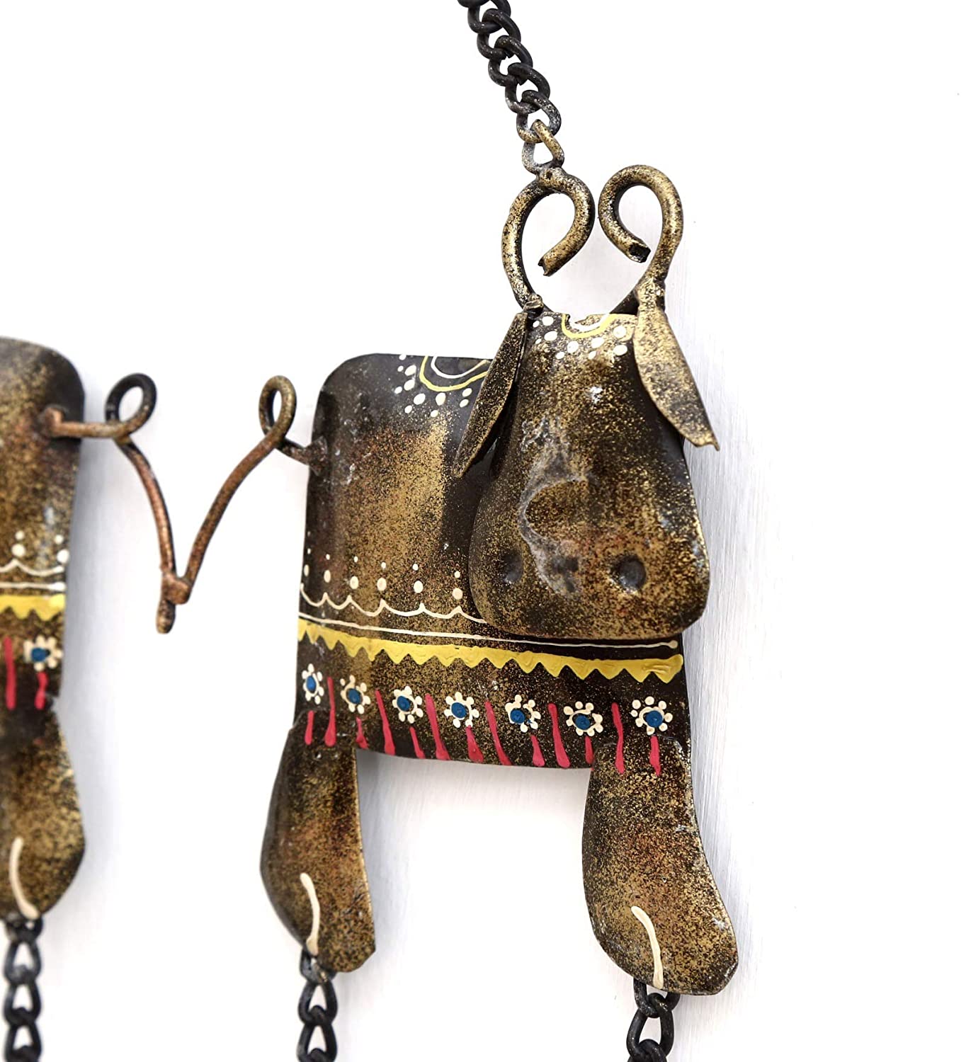 Twin Cow Namaste Board Metal Wall Door Hanging, Wall Art Decor, Wall Decoration Showpiece