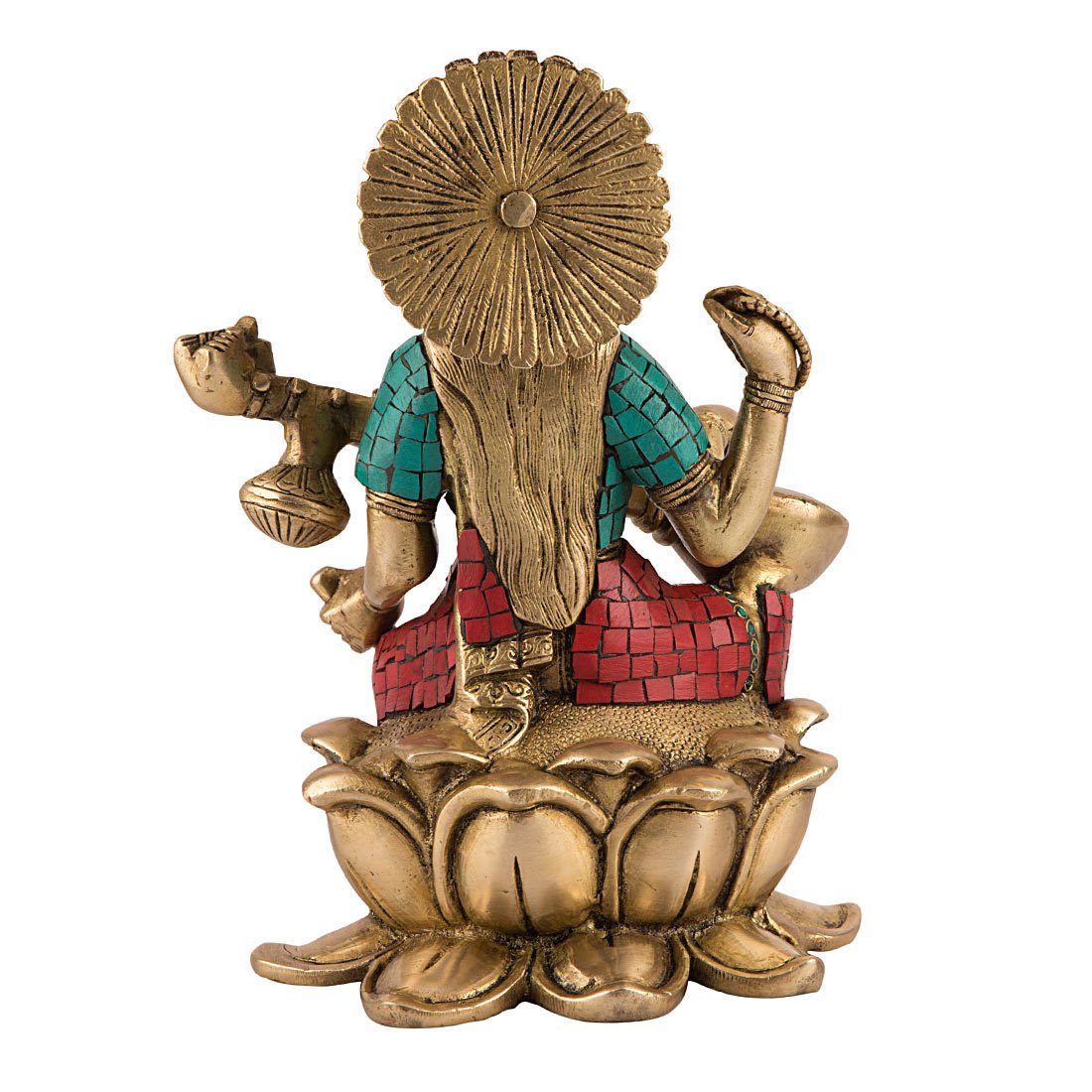 Brass Lakshmi Ganesh Saraswati Idol Murti Statue