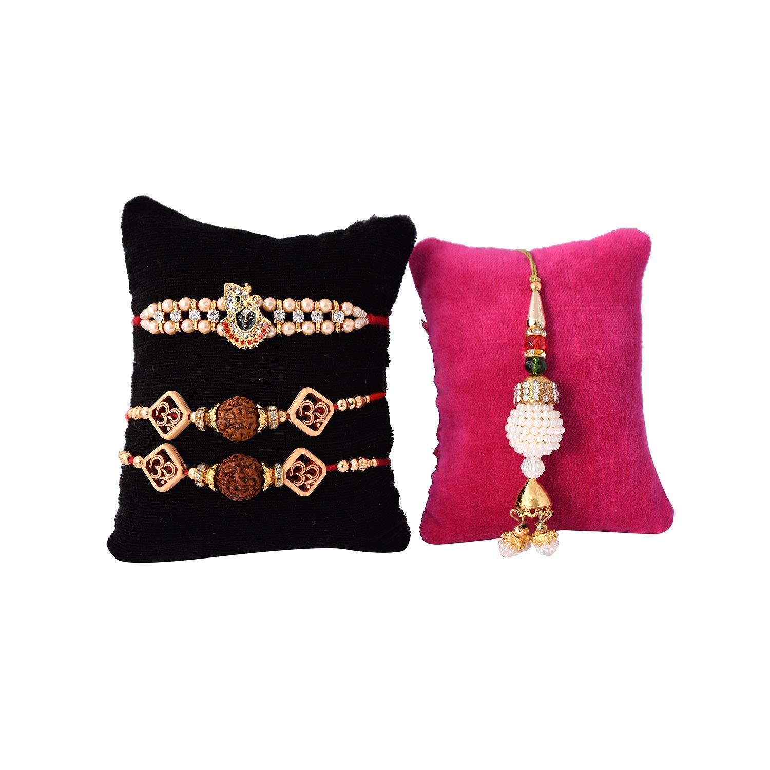 Rakhi Combo Set for Brother with Akhand Crystal Diya Oil