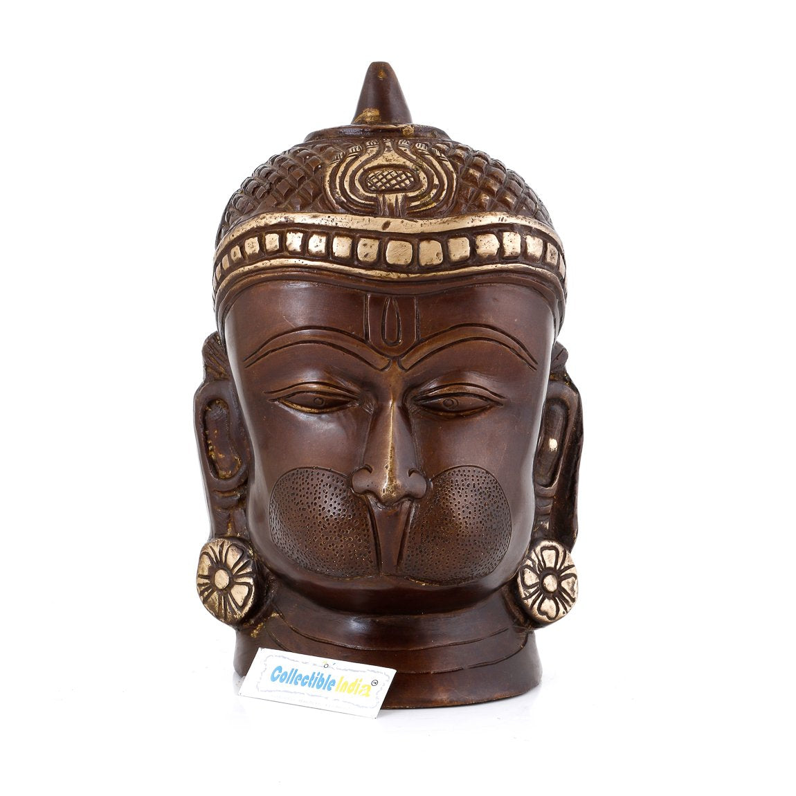Brass Lord Hanuman Head Idol Murti Statue