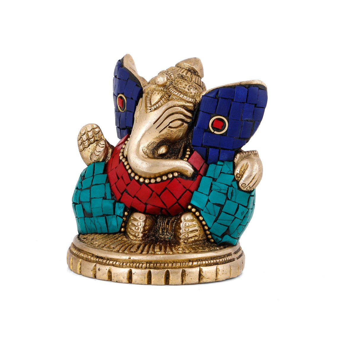 Lord Ganesh Sitting Brass Idol, GTS203