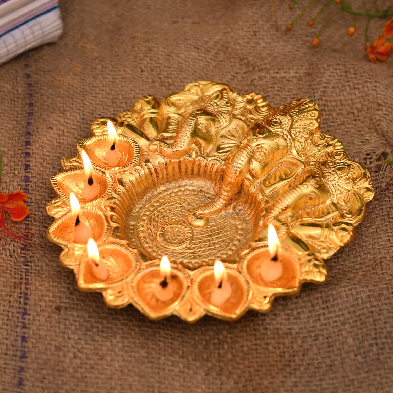 Ganesh Diya Idol, Ganesh Diya Showpiece, Ganesh Diya Decorative Item