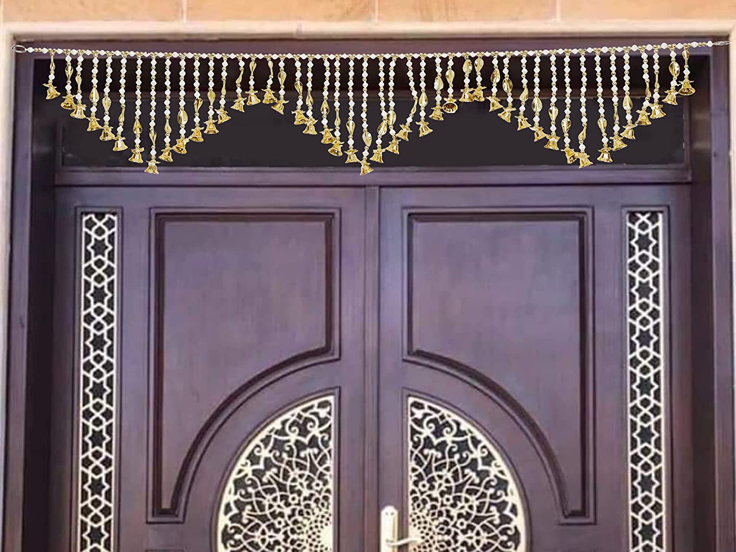 Pearls with Bell Hanging Bandarwal for Door