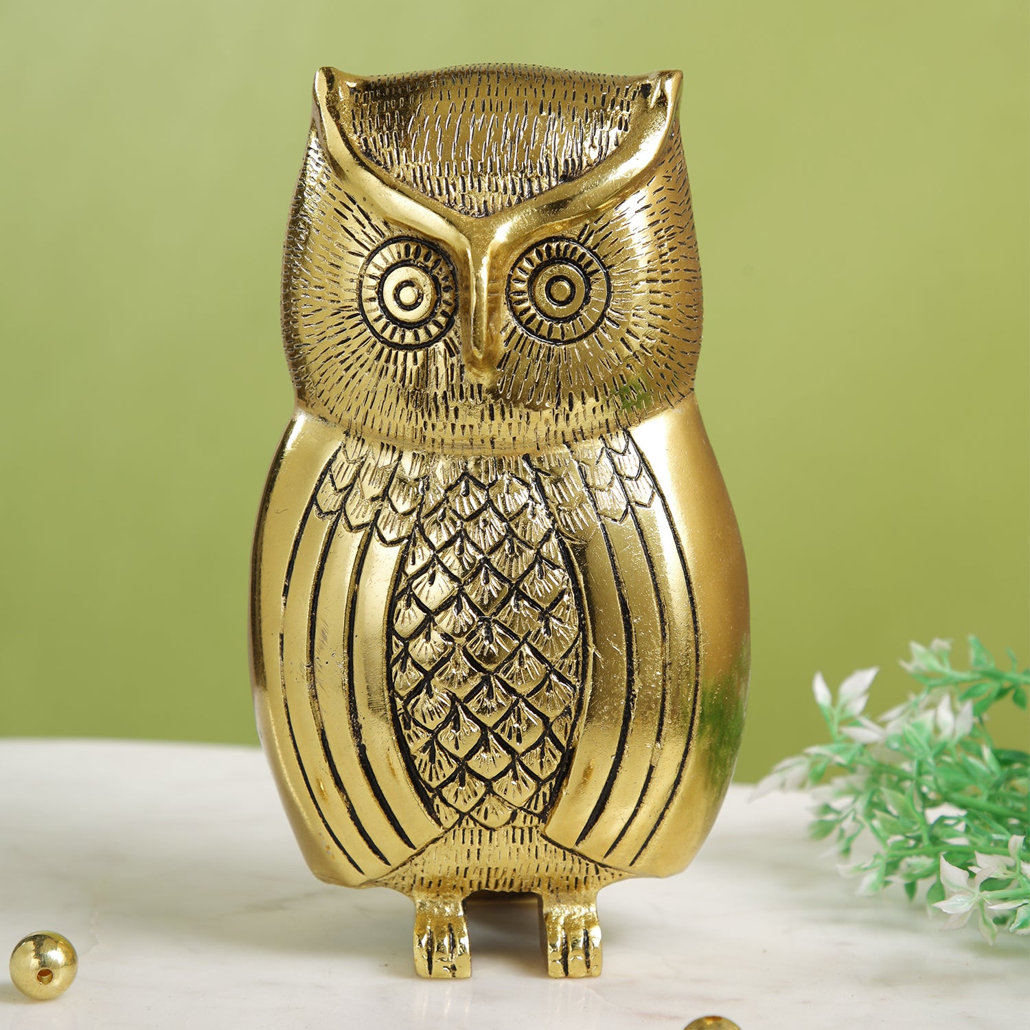 Metal Owl Bird Showpiece