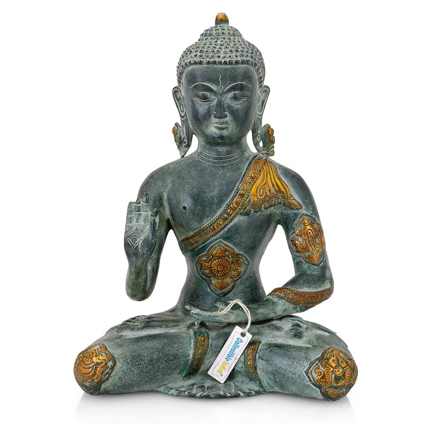 Brass Blessing Lord Buddha Idol Murti Statue