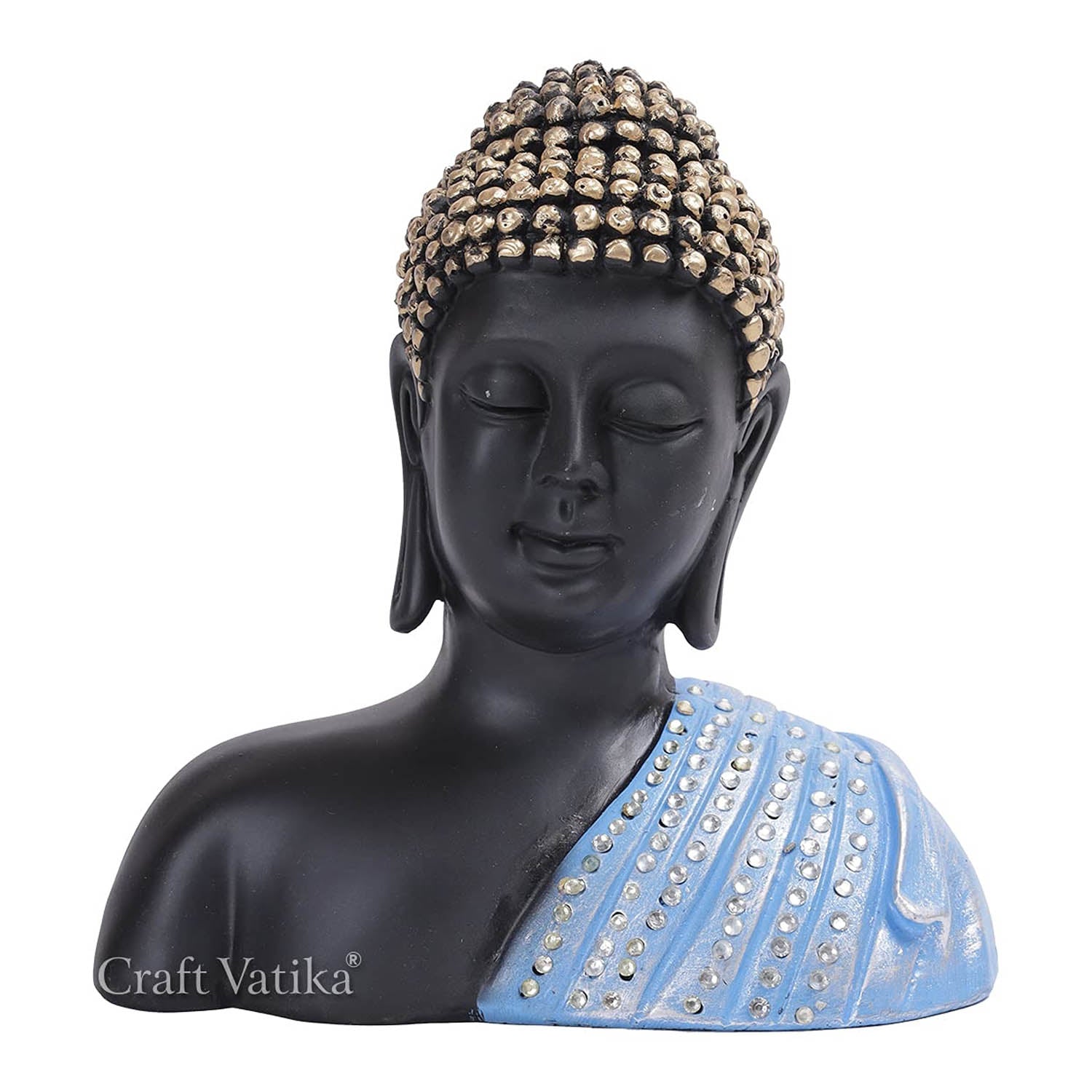 Buddha Calmness Face Head resin Sculpture Idol Showpiece