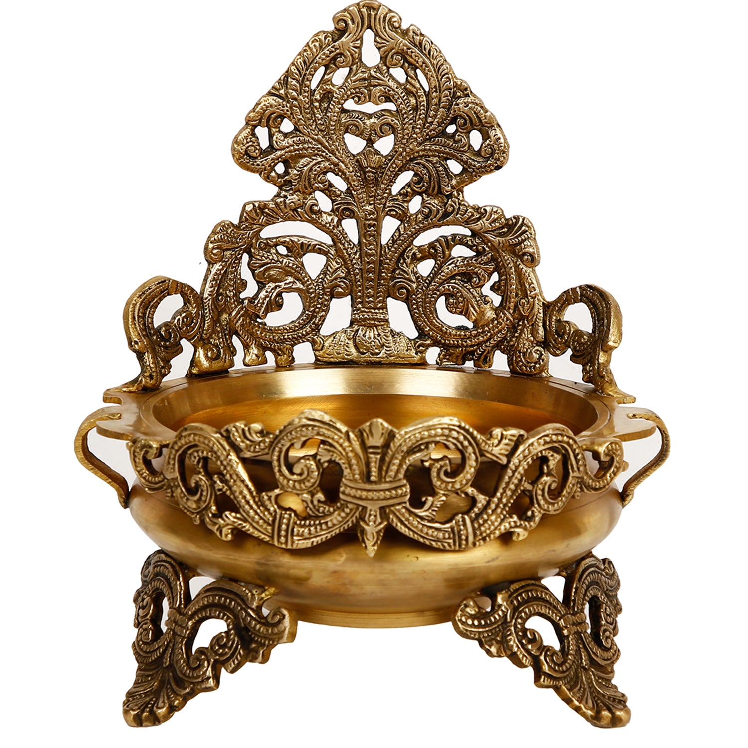 Brass Urli Bowl Showpiece for Floating Flowers