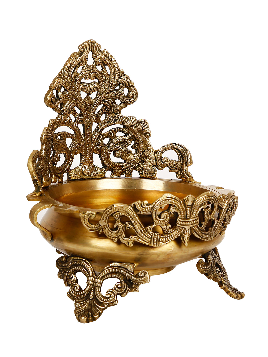 Brass Urli Bowl Showpiece for Floating Flowers