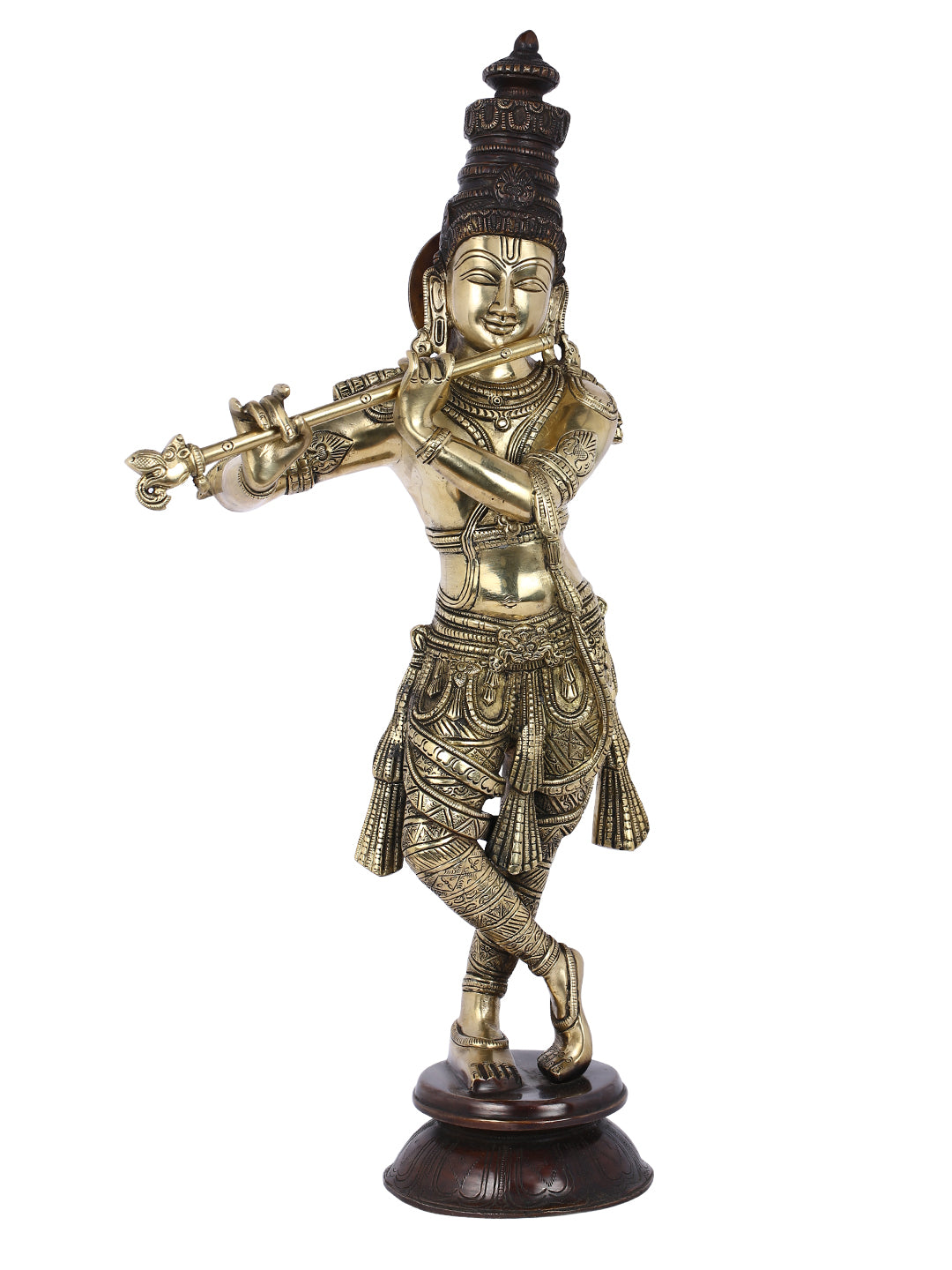Large Size Krishna Brass Idol For Puja (23 Inches) Kbs160
