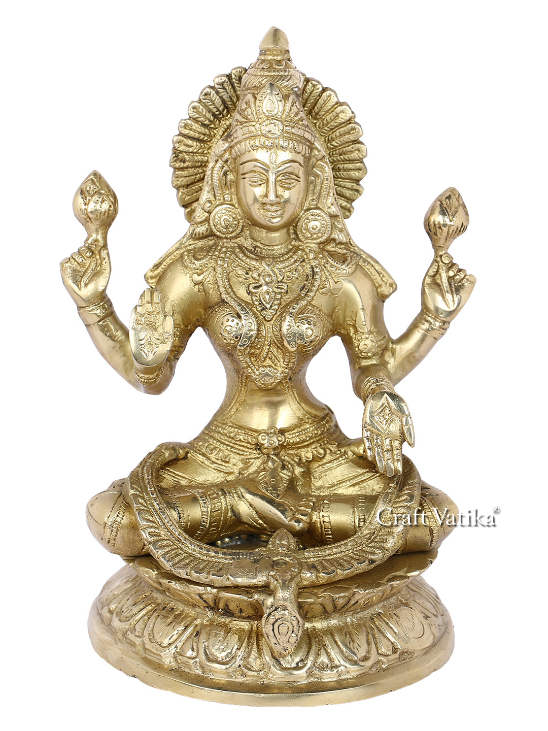 Brass Sitting Lakshmi Maa Idol Murti Statue Lbs111