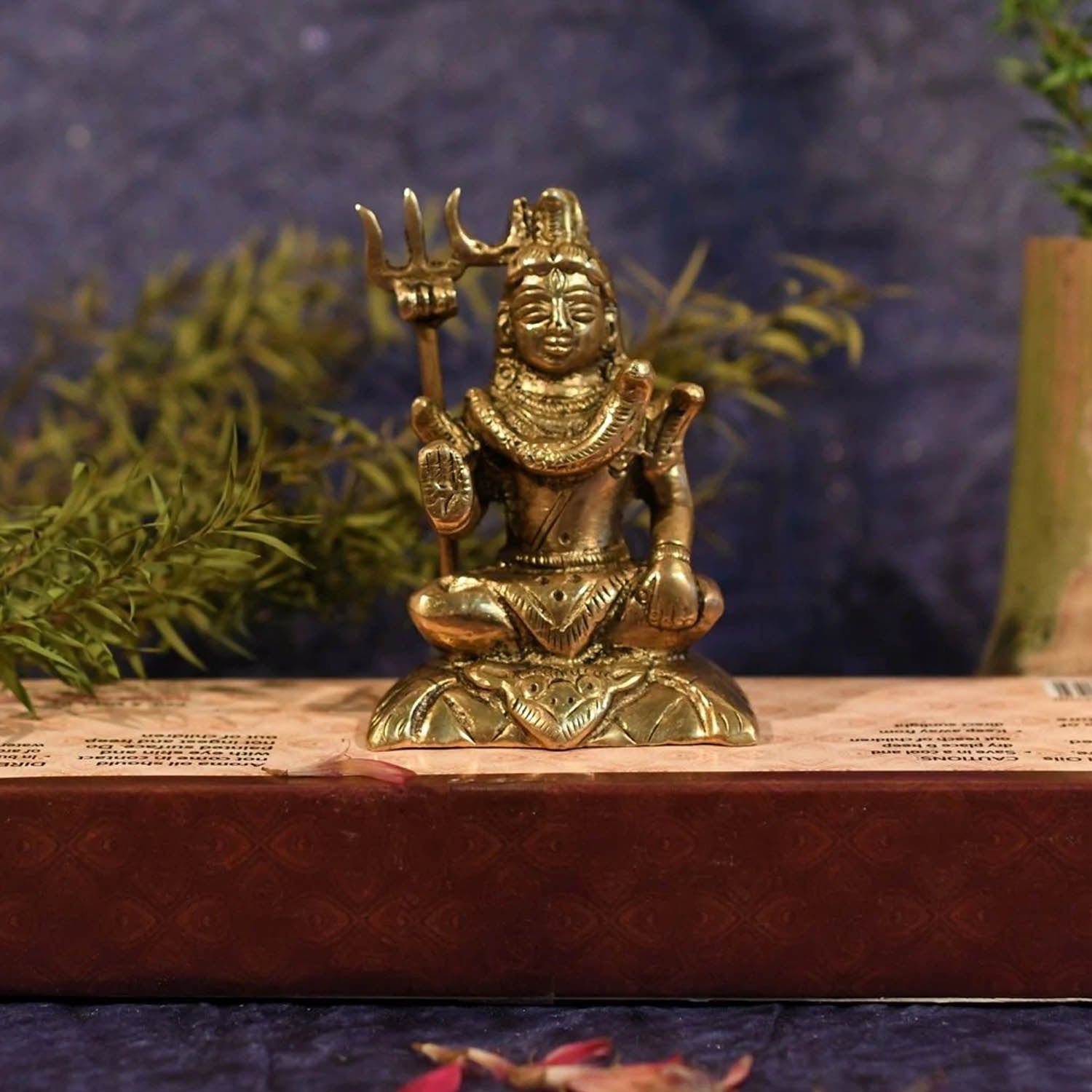 Blessing Brass Sculpture of Lord Shiva Worship Statue