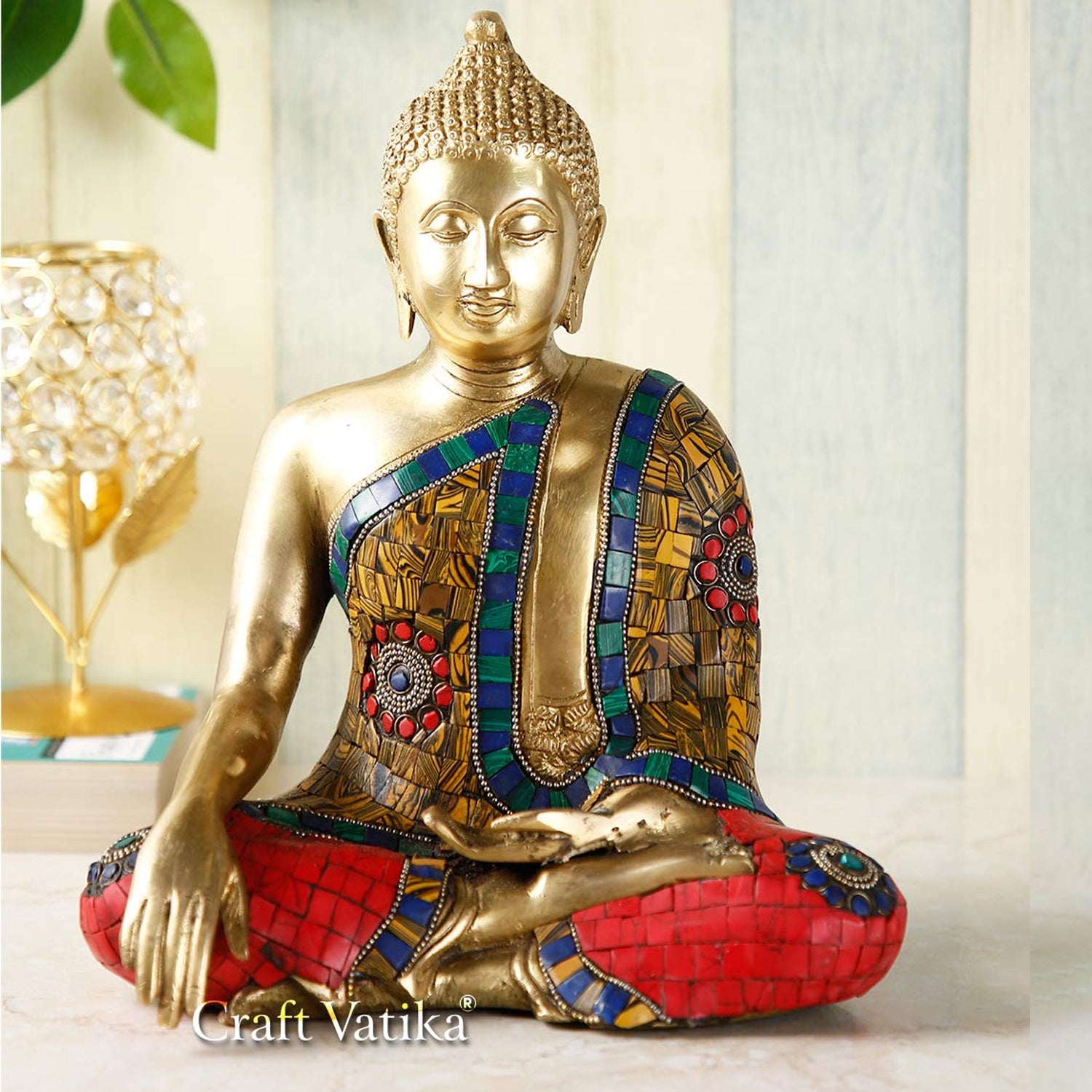 Tibetan Feng Shui Buddhism Brass Statue