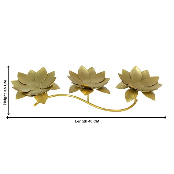 Tealight Candle Holder Set, Diwali Decor Items, Lotus Design Tealight Candle Holder Stand Frame, Christmas Diwali Decoration Items, Pooja Decoration Items, Temple Mandir Decorations (TCMH493-1BOX)