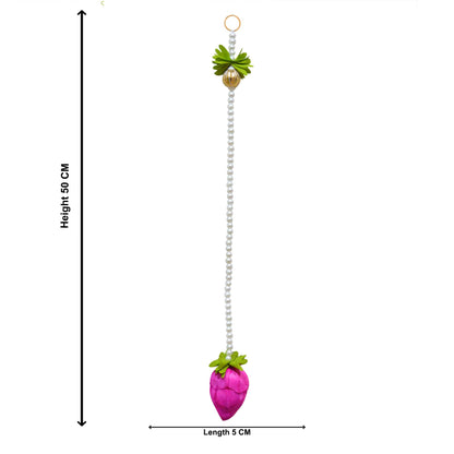 Pack of 10 Pink Lotus Buds Hanging Latkan for Wall Door Festival Decorations (LTKN147-10)