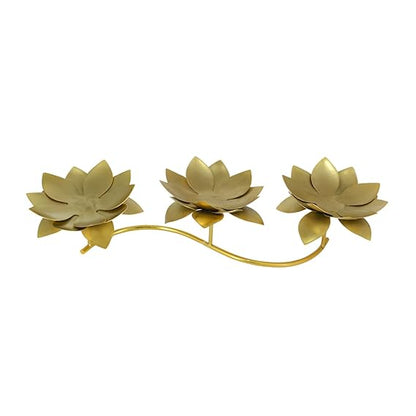 Tealight Candle Holder Set, Diwali Decor Items, Lotus Design Tealight Candle Holder Stand Frame, Christmas Diwali Decoration Items, Pooja Decoration Items, Temple Mandir Decorations (TCMH493-1BOX)