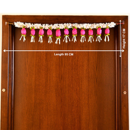 Toran for Main Door Entrance, Diwali Decor Items, Lotus Buds for Decoration Toranam for Diwali Decoration  ( TORAN196 )
