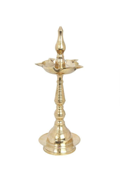Brass Fancy Kerala Diya Oil Lamp for Puja