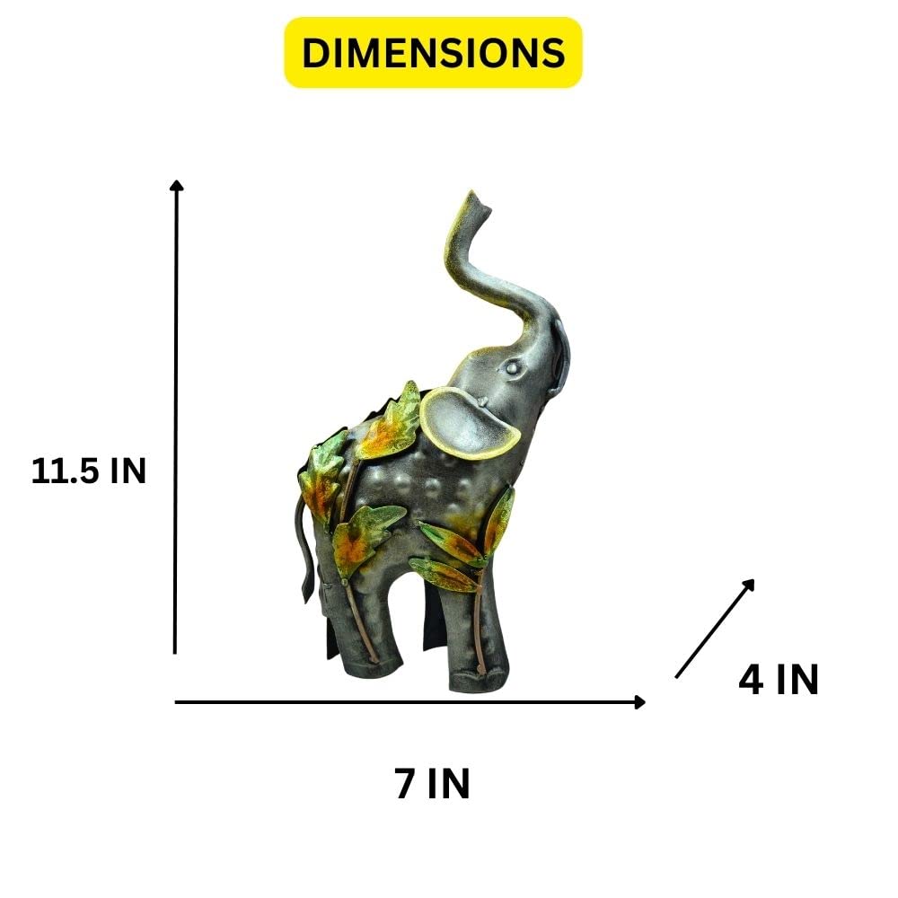 Incredible Trunk Up Metal Elephant TMS109