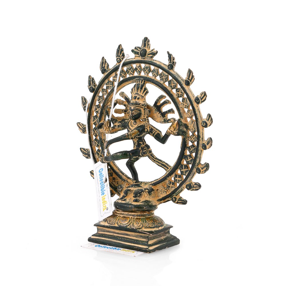 Brass Antique Nataraja Shiv Idol Hindu Lord Dancing Shiva Statue