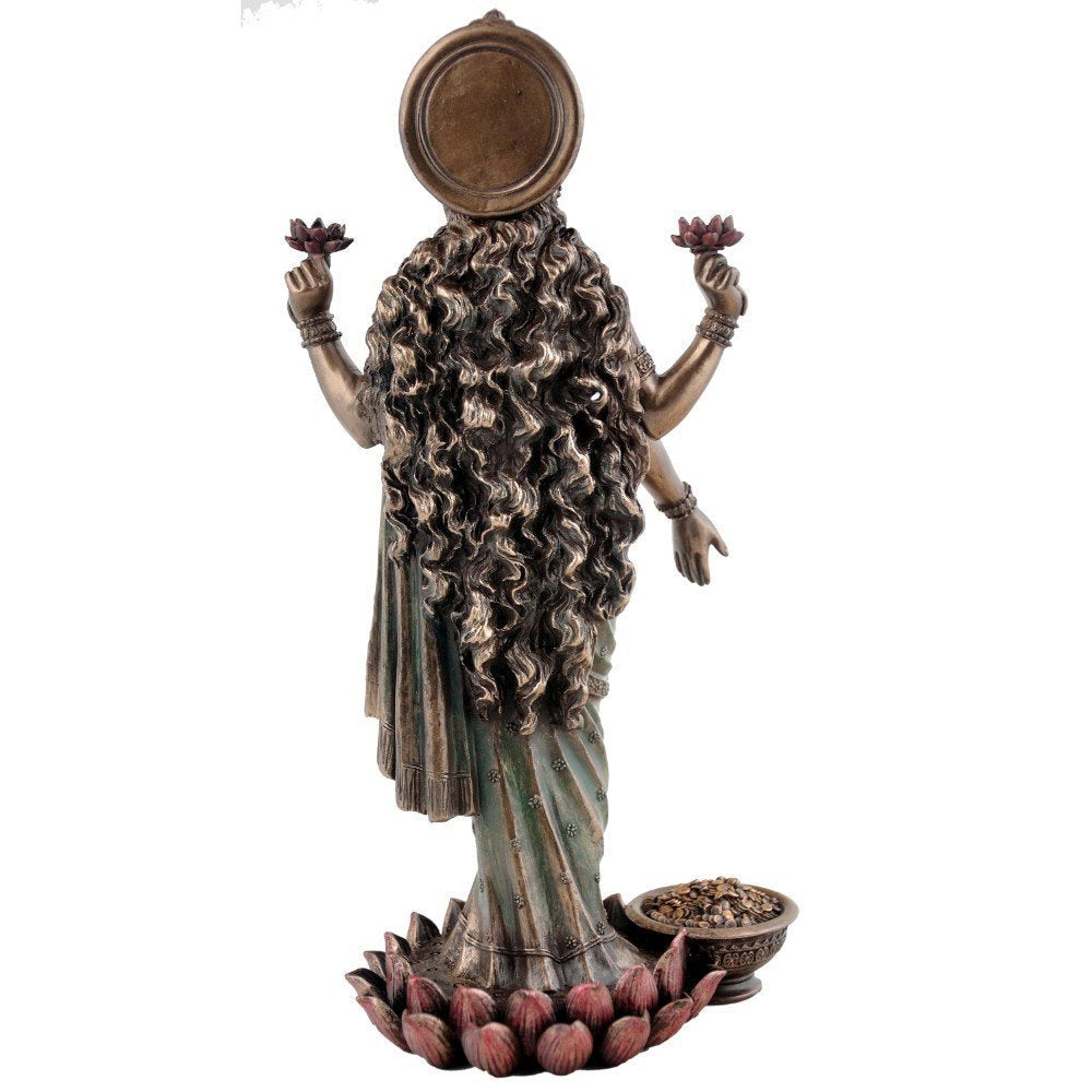Brass Standing Lakshmi Idol Murti Statue