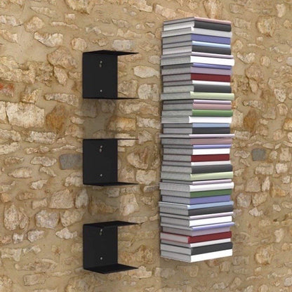 Metal Invisible Book Shelves Wall Mount (Set Of 3) Dfww105-3-White