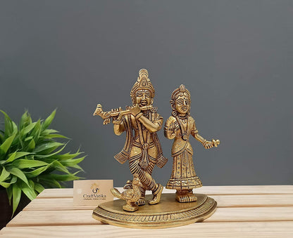 Brass Radha Krishna Murti Idol Statue