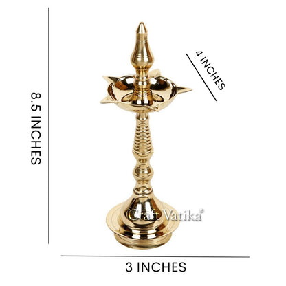 Brass Fancy Kerala Diya Oil Lamp for Puja