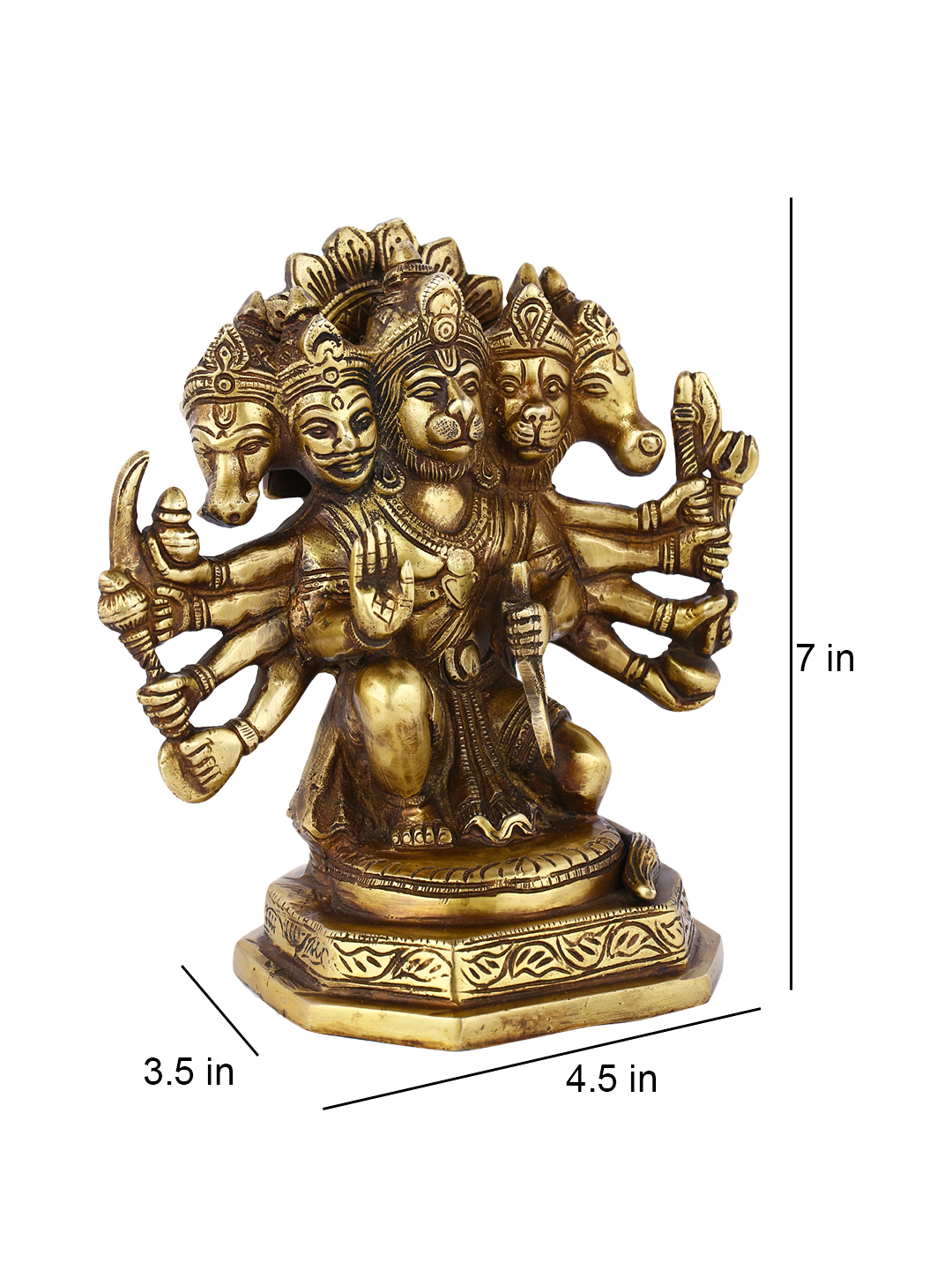 Blessing Panchmukhi Hanuman Brass Idol Murti Showpiece Hbs115
